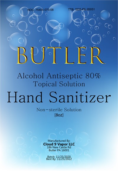 227 mL Label (8oz Butler Label Front)